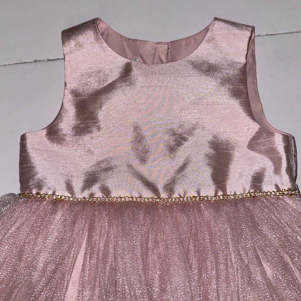 Pippa & Julie Dress Size 3t Dusty Pink With Fuzzy Jacket Easter Tulle Euc — image 4 of 8